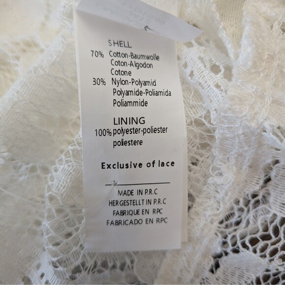 Cupshe Ariya White Lace Crochet Sun Dress V-Neck Sleeveless Bohemian Beach Small - Picture 10 of 12